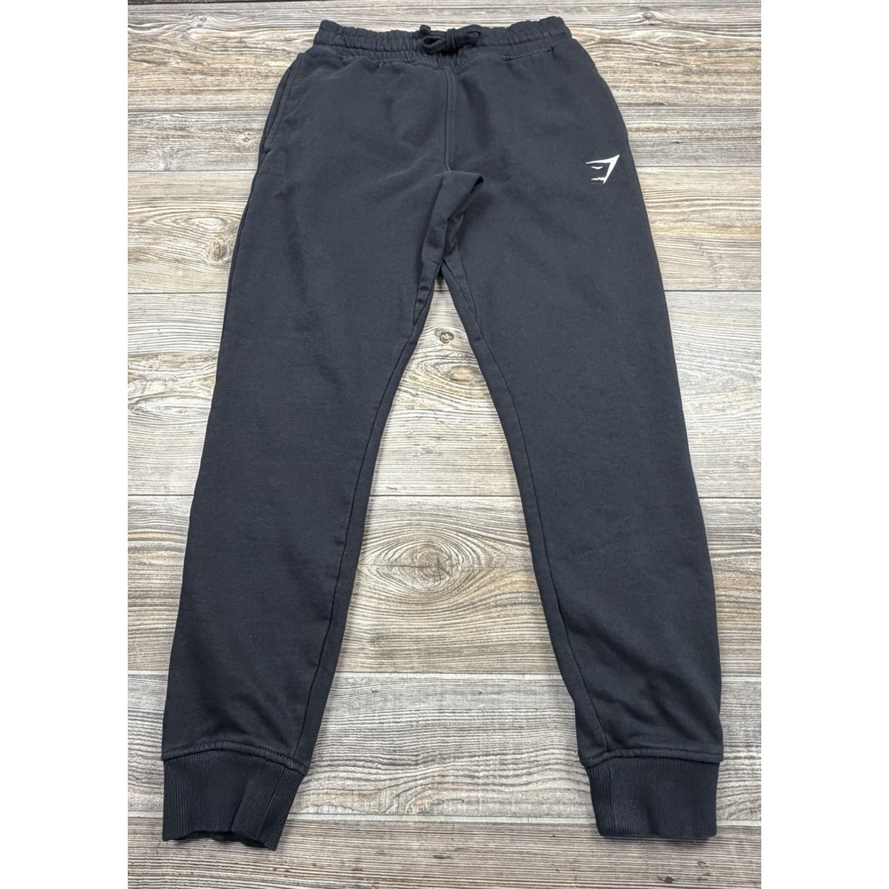 Gymshark Crest Jogger Pants Mens XS Black Gym‎ Workout Training  A1A2A